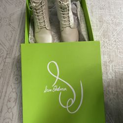 Sam Edelman White Combat Boots 