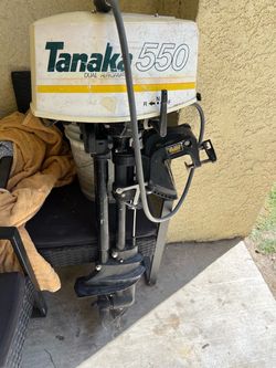 Boat motor and gas tank
