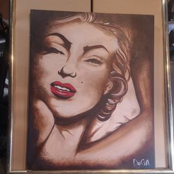 Marlin Monroe Original Pop Art  Painting  Oil Or Acrylic Painting  On Canvas 