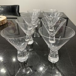 Prism Stem Martini Glasses - Set of 8