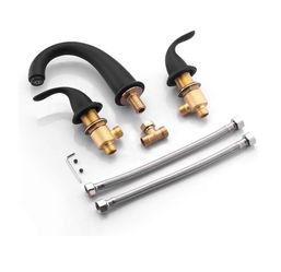 Matte Black Bathroom Faucet Set with Hardware