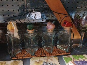 Glass jar display for spices and other items