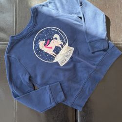 Jumping Beans - Girl’s Blue Sweatshirt with Snow Globe Design