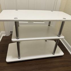 3-Tier TV Stand, White