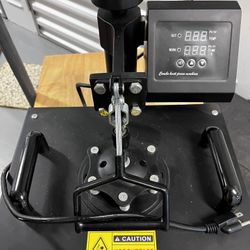 craft digital heat press mounted  w attachment tool set