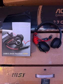 JIAMQISHI EH01 USB / 3.5mm Headset with Microphone *COMES WITH BOX*