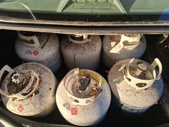 Empty propane tanks