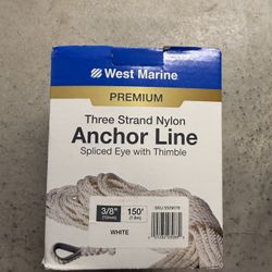 2025 West marine 3/8 150ft anchor line
