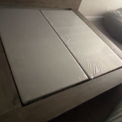 King Size Bed Frame W/ Box Spring Foundation- Extremely Sturdy $200 OBO