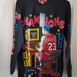 90's Kid Brand Cartoon Computer Bulls/Lakers T-shirt Mens Small - NWT! 