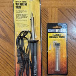 NEW - Chicago Electric Welding Soldering Iron and Lead-Free Rosin Core Solder  