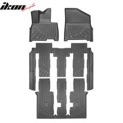 Fits 2025 Kia Carnival Hybrid 8-Seats Floor Mats TPE All Weather Carpet 3D Liner