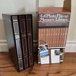 New 4x6 Photo Flip Up Memory Library 