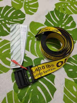 Off-White Nylon Industrial Yellow Belt 