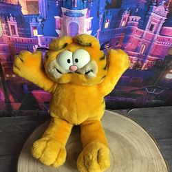 Vintage 1981 Garfield Plush Cat Dakin & Company 12”preowned 