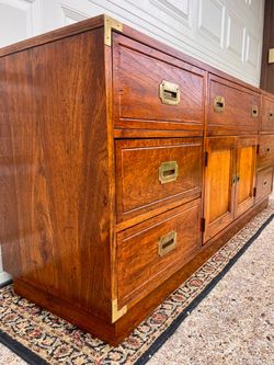 Vintage MCM Campaign Style Dresser