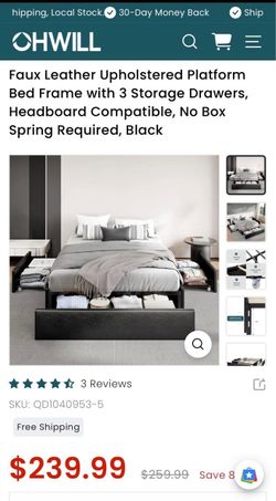 Queen size dojo style storage bedframe