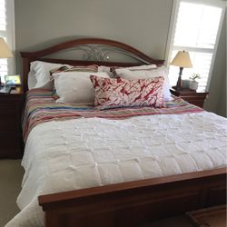 Cal King bed frame, dresser, armoire   