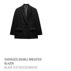 Zara double breasted oversized women’s blazer M