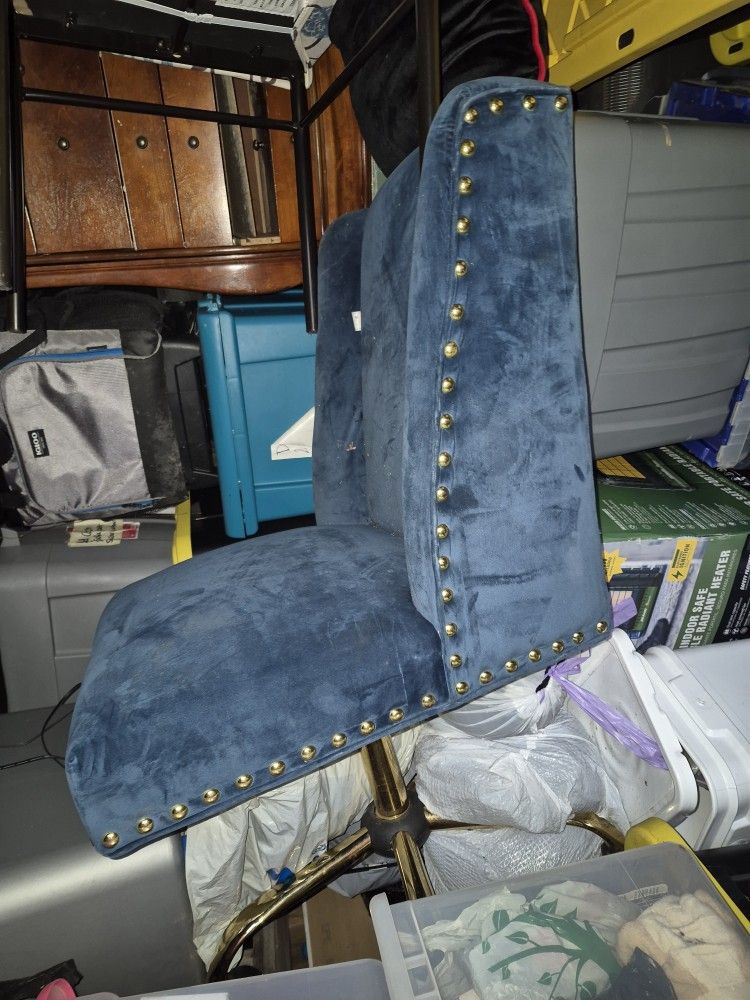 Office Chair Blue And Gold