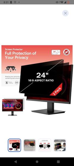 Computer Monitor Screen Privacy Anti Glare Blue Light Filter