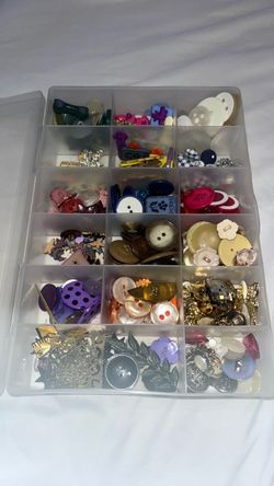 Container full of vintage buttons all for $25