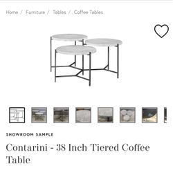 Real Marble 3- Tier Nesting Coffee Table(s)- Buy 1 $200 Or Set Of 2 $300