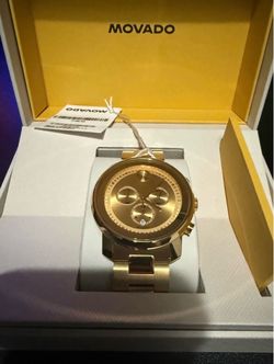(Brand New) Movado Bold Chronograph Watch // Gold