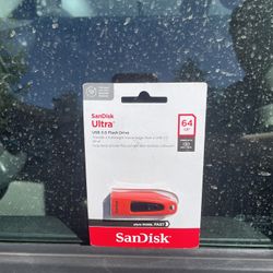 Brand New 3.0 64 GB Orange Colored Flash Drive