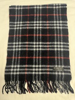 Vintage Burberrys Nova Check Black Scarf