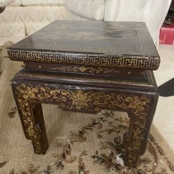 Chinese Lacquer Carved Table