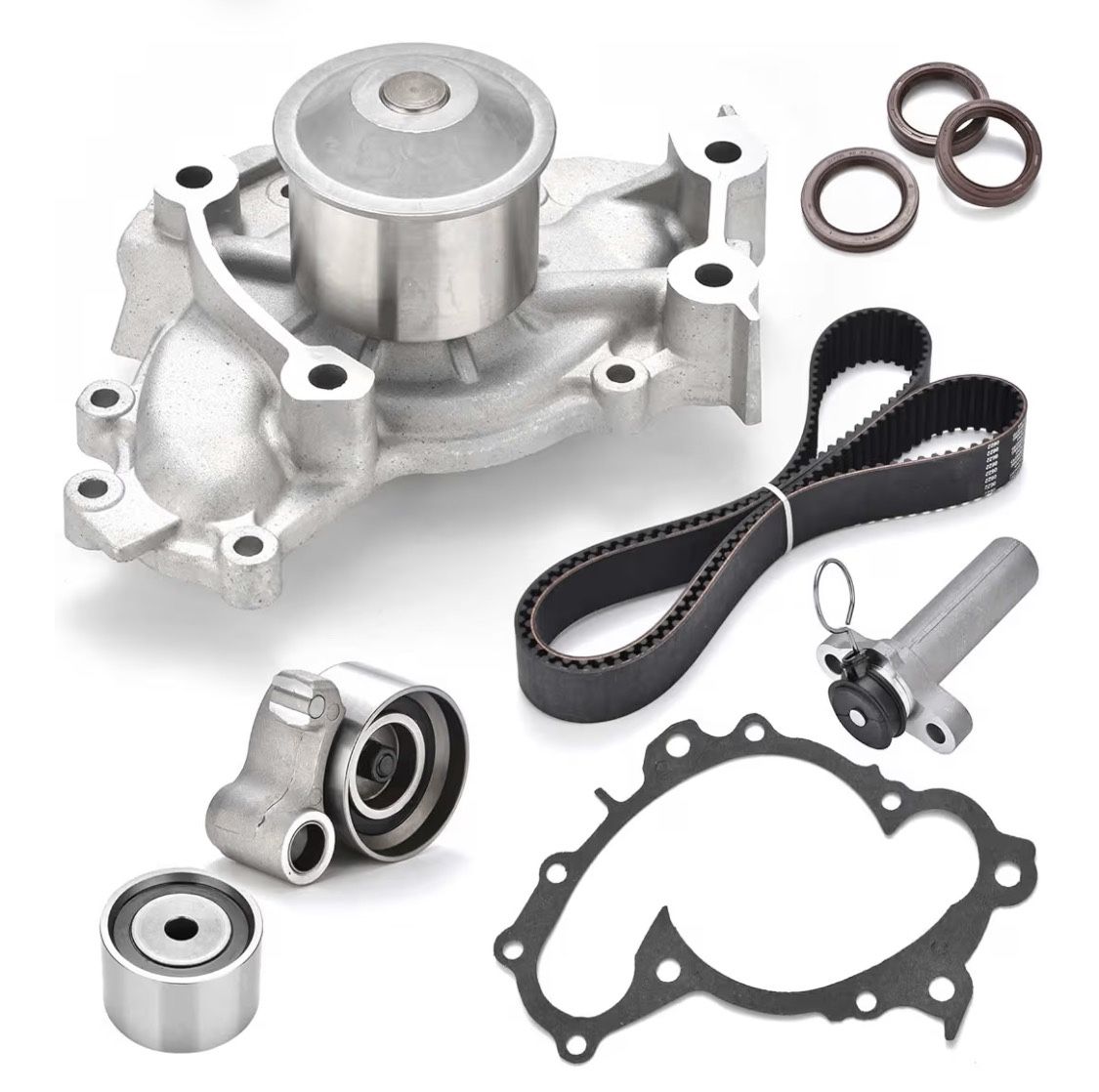 Engine Timing Belt Kit with Water Pump TKT-024 Compatible with 1 Toyota Camry Avalon Sienna Solara, Lexus ES300 RX300 3.0L V6 1MZFE DOHC 24V