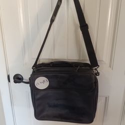12 by 14.5 inches, black leather,Black Laptop Bag