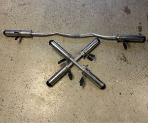 Olympic EZ Curl Bar and Dumbbell Handles Set