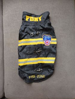 Dog fireman jacket
