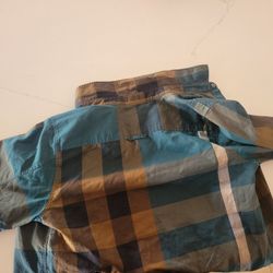 Burberry Blue Button Up