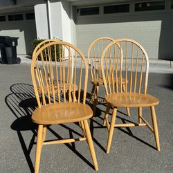 Set Of 4 Ethan Allen Dining Chairs Vintage 