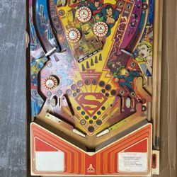 Superman Pinball Playfield  -  Atari 1979 