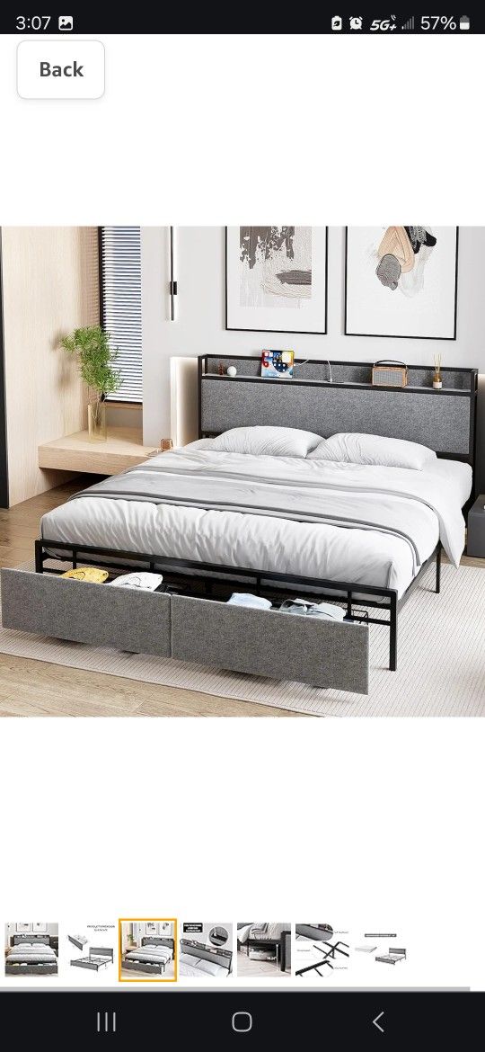 Queen Platform Bed With Storage 