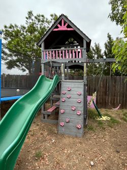 Wooden playground set