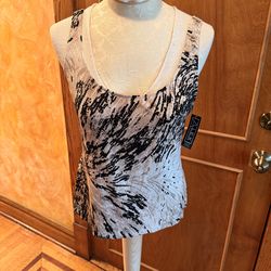 New!!! Alex Evenings Black and White Camisole