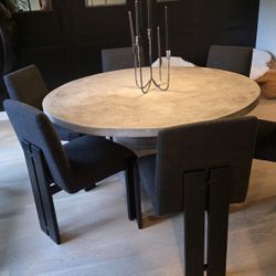 Set of 8 Four Hands Roxy dining chairs 