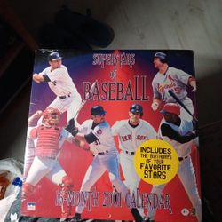 Superstars Of Baseball 2001  16 Month Calendar 
