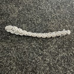 Kay’s Jewelry, Tennis Silver Diamond Bracelet 