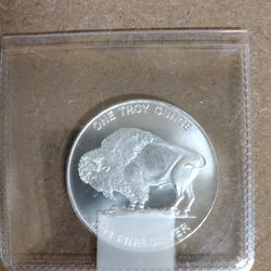 1oz .999 Fine Silver Barter Bullion Round Buffalo Indian Head Highland Mint BU

