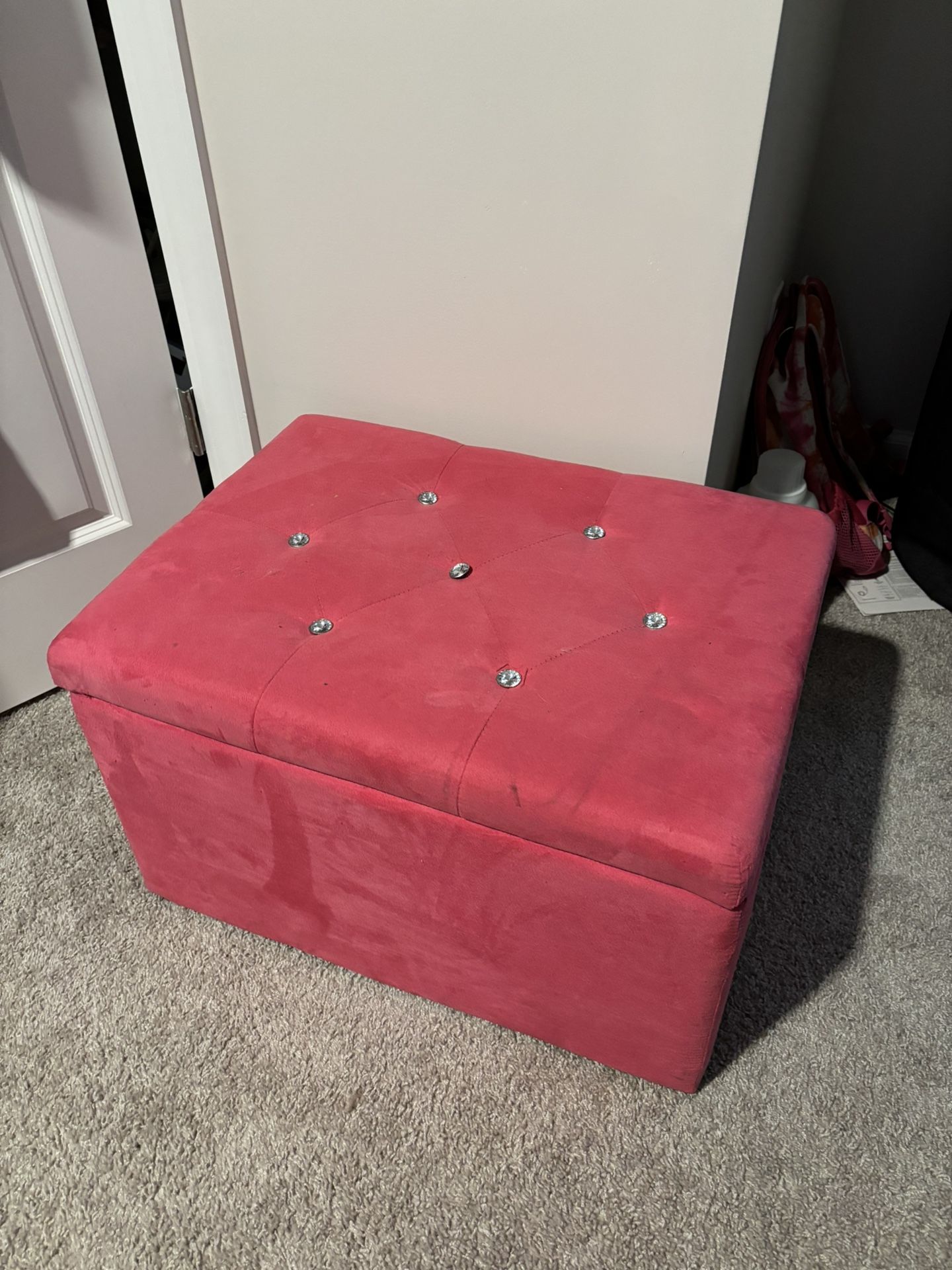 pink ottoman