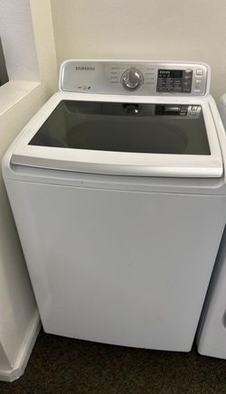 Samsung Top Load Washer + Electric Dryer Set – Sensor Dry, Glass Lid