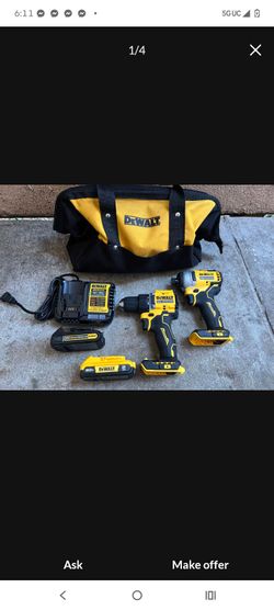 DEWALT
ATOMIC 20-Volt MAX Lithium-Ion Cordless Combo Kit (2-Tool) with (2) 2.0Ah Batteries, Charger and Bag