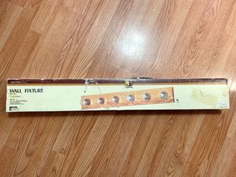 Bathroom Bar Fixture// Solid Oak