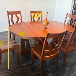 East West Table With 6 Matching chairs For Sale! Great Condition 